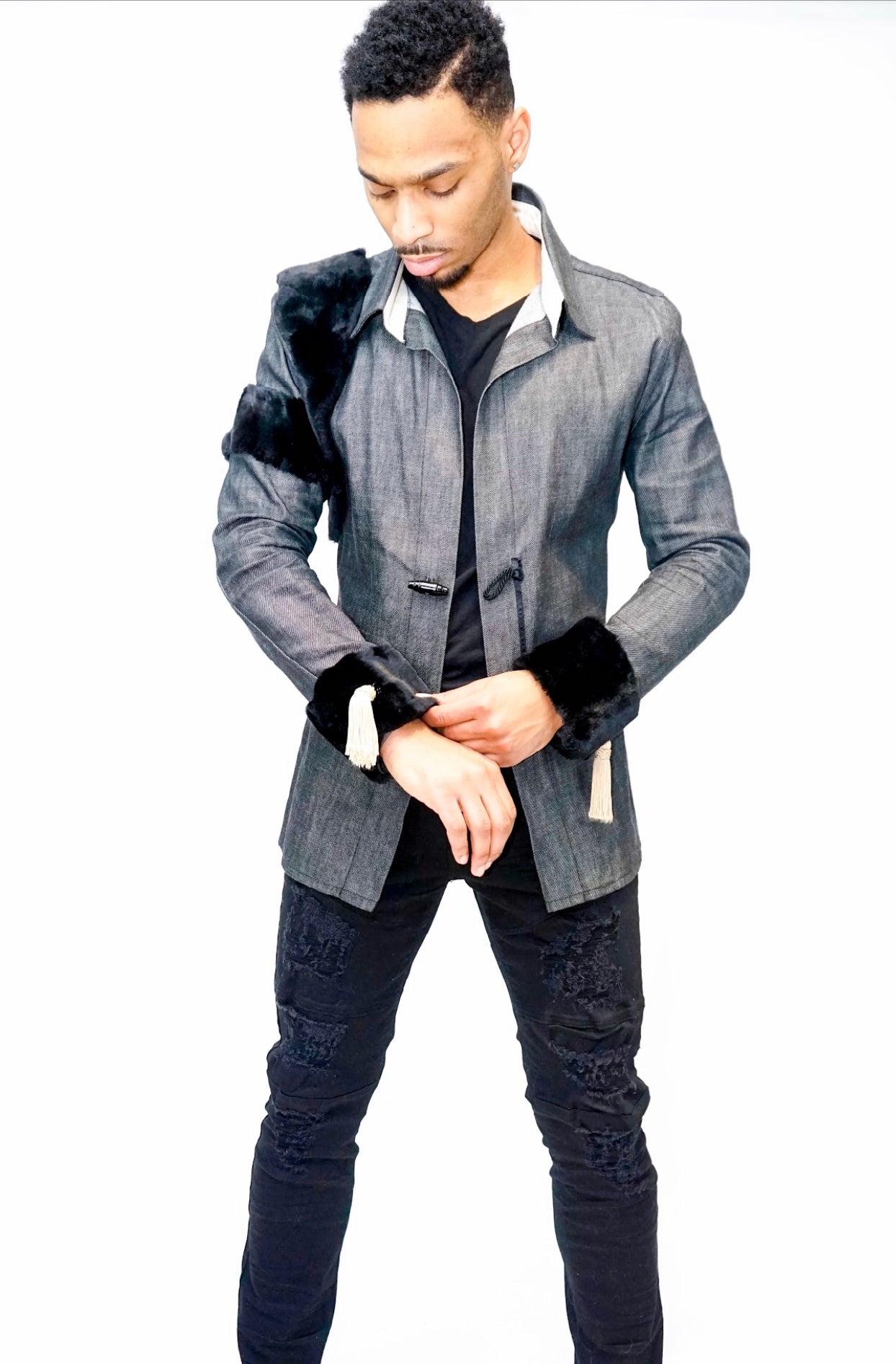 Majesty 22 Men’s Denim Fur Jacket